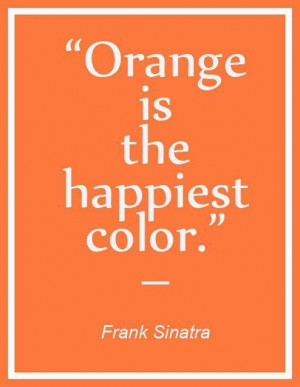 We love the color orange! What color makes you happy?