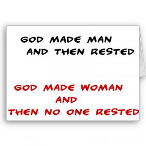 After God made women