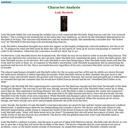 Macbeth Character Analysis...