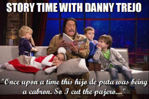 Dad, can Machete read us a bedtime story?