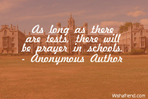 School Prayer Quotes School-as long as there are