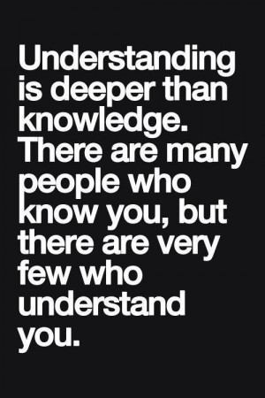Understanding vs knowledge