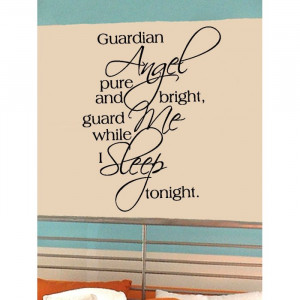 Guardian Angel vinyl wall lettering words sticky art home decor quotes ...