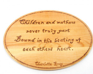 Mothers Day Wood Burned plaque. Se ntimental quote on Motherhood. ...