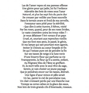 Las de l'amer repos - Stéphane Mallarmé