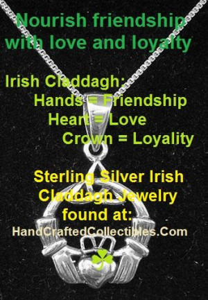 Irish Claddagh Necklace Nourish friendship with love and loyalty ...