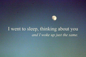 couple, cute, love, moon, quote, sleep, thinking, you