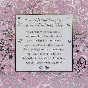 Our Granddaughter Card Large - 210mm x 210mm