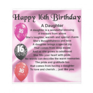 Happy 16th Birthday Daughter Quotes 16th birthday ... happy