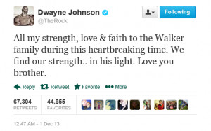 Paul Walker Mourned By His Fast and Furious Family — See Tributes ...