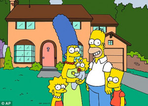 Homer Simpson, 2nd from right, from the popular cartoon has a new book ...