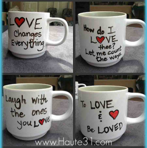 Coffee mug with Sharpie creative quotes!!!