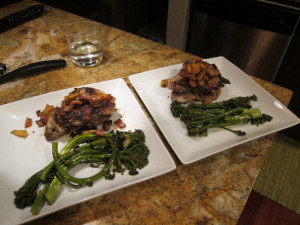 ... pork chops with the thyme mixture. Stir cranberry juice and 2 1/2