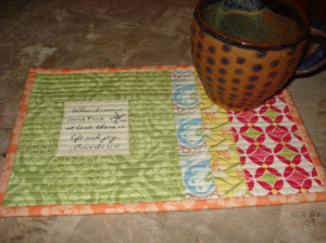 Moda Verna Mug Rugs with Quotes by stashthis on Etsy