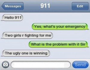 911, emergency, fight, fun, funny, love, rls, sms, text