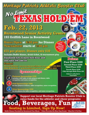 Texas Holdem Poker Flyer...