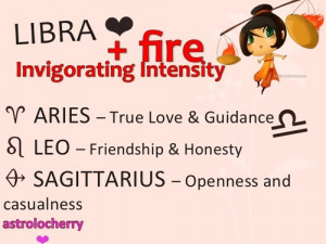 libra compatibility with fire signs leo, aries and sagittarius