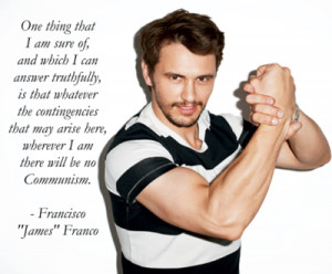 ... James Franco spent about half a century as the dictator of Spain, so I