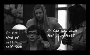 Sue to Brittany, Santana and Quinn in The Sue Sylvester Superbowl ...