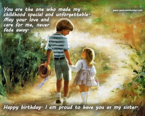 Happy Birthday Quotes for Sister from Brother
