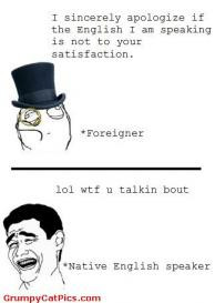 Foreigner Vs Native Speaker In English Funny Comics Picture