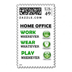 Work From Home Office Funny Quote Postage