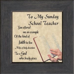 to my sunday school teacher saying gift frame 3 5 x3 5 built in easel ...