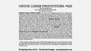 10 Chuck Lorre Vanity Cards From The Big Bang Theory