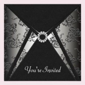 All Black for Party Invitation Templates