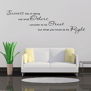 SUCCESS-OFFICE-Wall-Art-Sticker-Hall-Lounge-Quote-Decal-Mural-Stencil ...