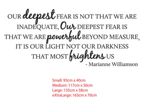 our deepest fear quote