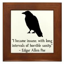 Edgar Allen Poe Quote Framed Tile for