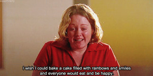 Mean Girls GIF I Wish I Could Bake A Cake Full Of Rainbows and Smiles