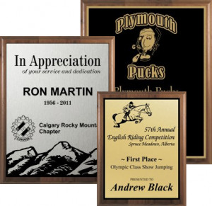 ... supporters? Plaques are the perfect award to recognize achievement