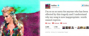 to note that Kesha is listed as one of the writers of the song ...