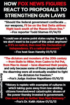 Fox News figures lose it over talk of stronger gun legislation.
