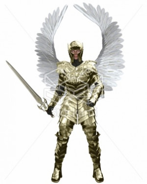 Archangel Michael in Golden Armour - Illustration #62854
