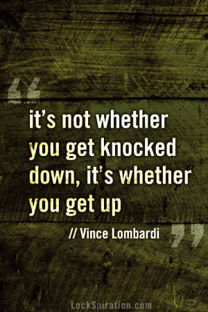 Knocked down Football quote