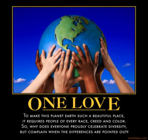 ONE LOVE - demotivational poster
