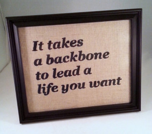 Wall hanging quote, inspirational quote, stencil on linen - picture ...