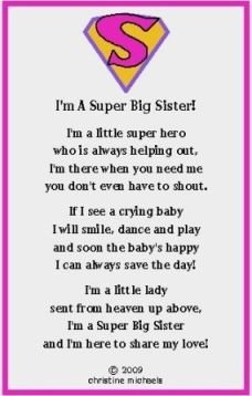 Sister Poems | super big sister or super big brother poem and super ...