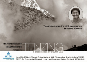 Tenzing Norgay: Centenary Presentation on 27th June 2014
