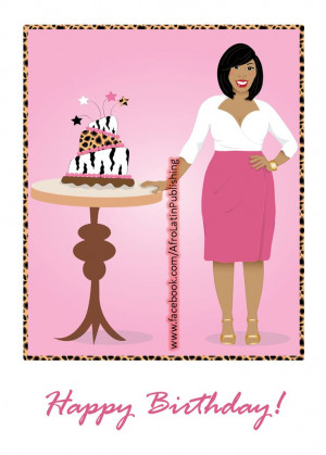 Happy Birthday- Beautiful African American (black) Woman wearing pink ...