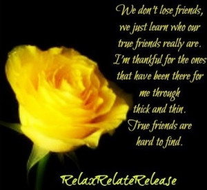Rose true friend quote via www.Facebook.com/RelaxRelateRelease