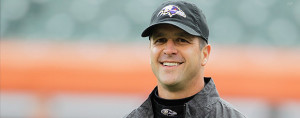 ... John Harbaugh, head coach of the 2013 AFC Champions, Baltimore Ravens