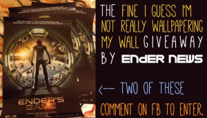 Ho, Launchies! I have two of the official Ender's Game teaser posters ...