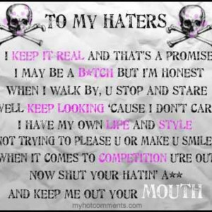 Dear Haters,
