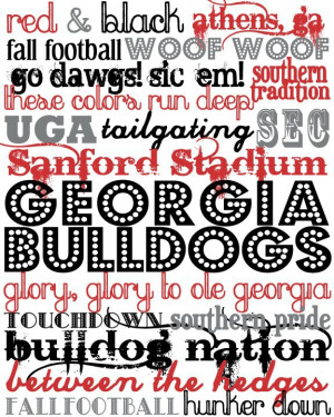 Georgia Bulldogs printable
