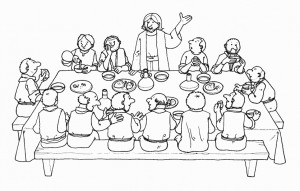 Last Supper Bible Coloring Pages