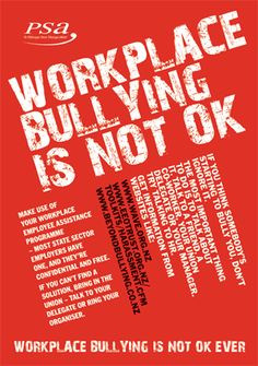 Workplace, Workplace Bullying Posts, Stop Bullying Poster, Workplace ...